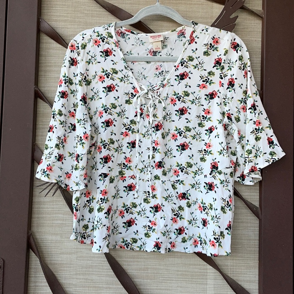 COPY - Boho Flowy Mossimo Floral Rayon Top Sz Lg